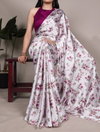 Ynf7027 Satin Silk With Floral Print Saree Wholesale Suppliers In Mumbai